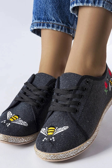 Alpargatas Malia Black Glitter 2