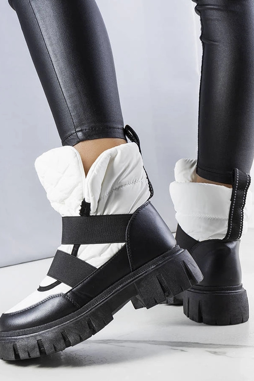 Botas de inverno brancas de calçar,...