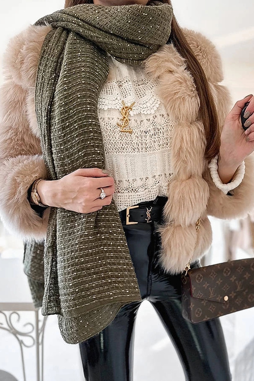 Cachecol Khalil Green Polka Dot