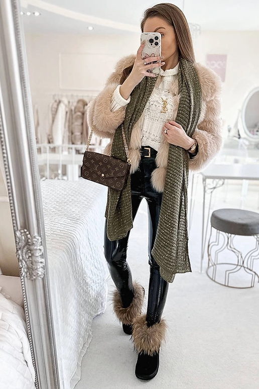 Cachecol Khalil Green Polka Dot