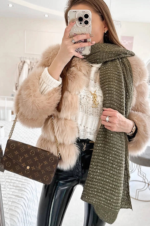 Cachecol Khalil Green Polka Dot