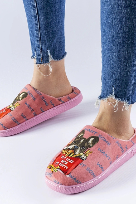 Pantufas de Batata Frita Rosa Escuro