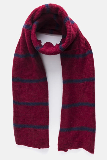 Cachecol bordô com listras...