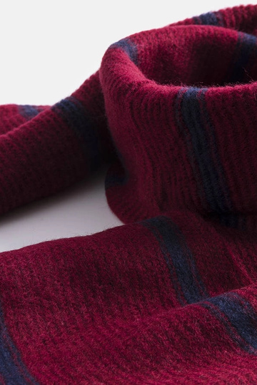 Cachecol bordô com listras... 2