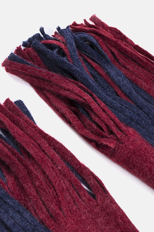 Cachecol azul marinho e vermelho com...