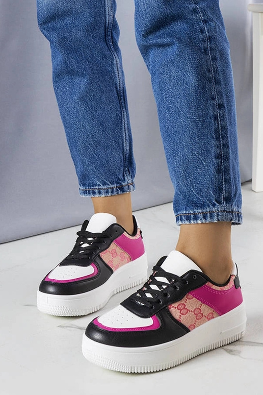 Tênis femininos rosa e preto, "Luzia"