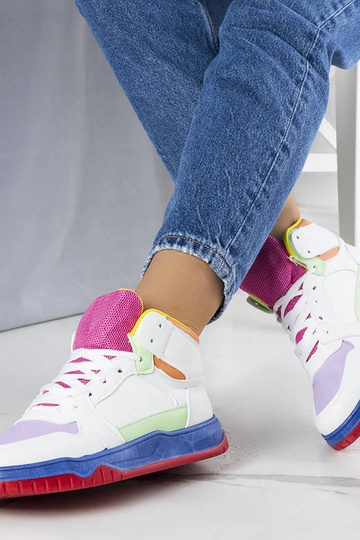 Tênis cano alto coloridos... 2