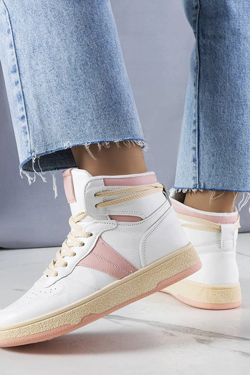 Tênis cano alto rosa Robin