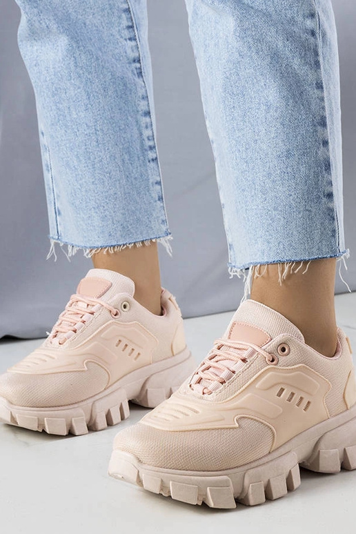 Tênis rosa com solado Inez enorme