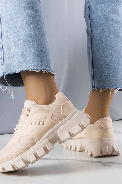 Tênis rosa com solado Inez enorme