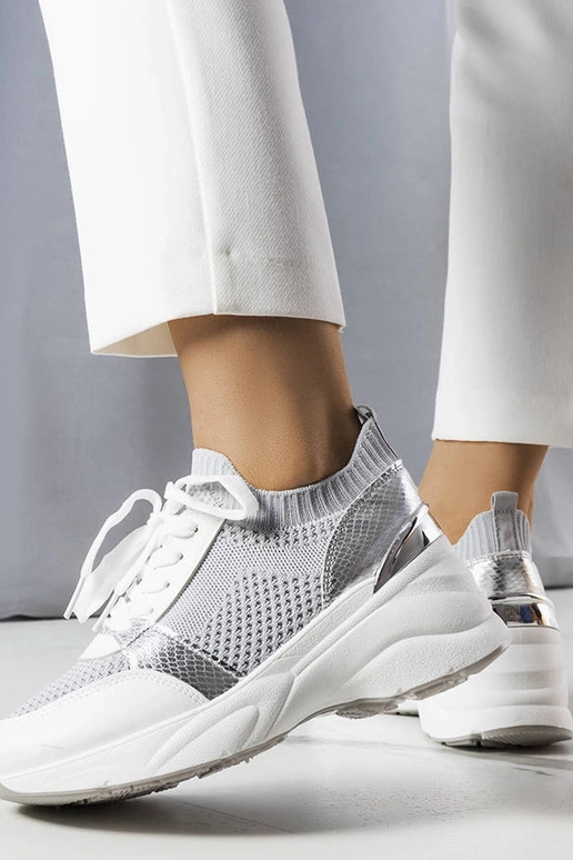 Tênis plataforma cinza da Ann