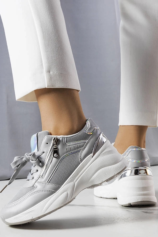 Tênis plataforma cinza Stacey