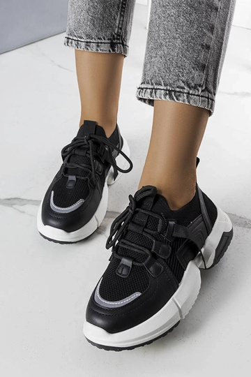 Tênis meia preta Peggy 2