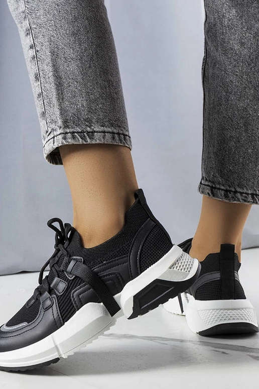 Tênis meia preta Peggy