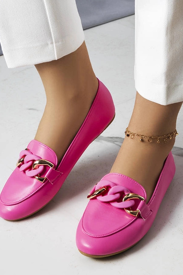 Mocassins Mamie Pink Chain