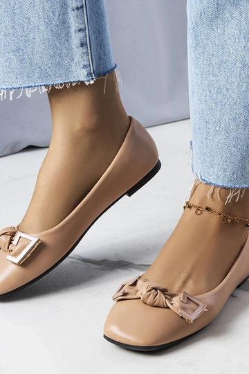 Sapatilhas de balé bege com...