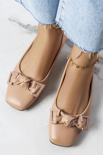 Sapatilhas de balé bege com... 2