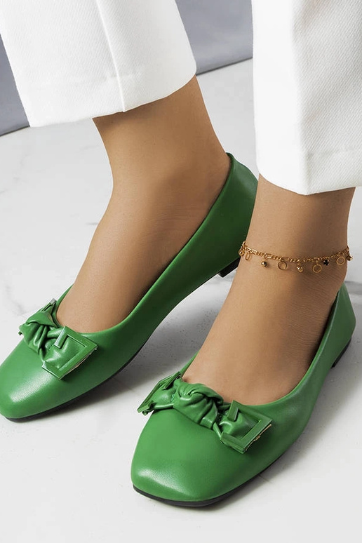 Sapatilhas de balé Tabitha Bow verde