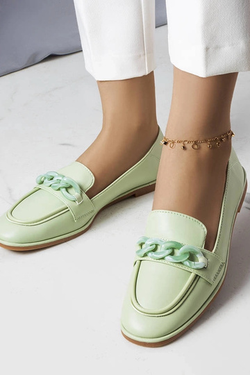 Mocassim Bobbie Verde Corrente