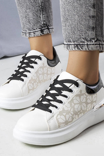 Tênis Erin preto e branco...