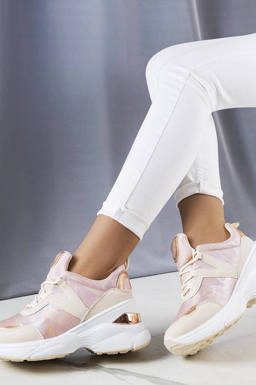 Tênis rosa com apliques metálicos Ruais 2