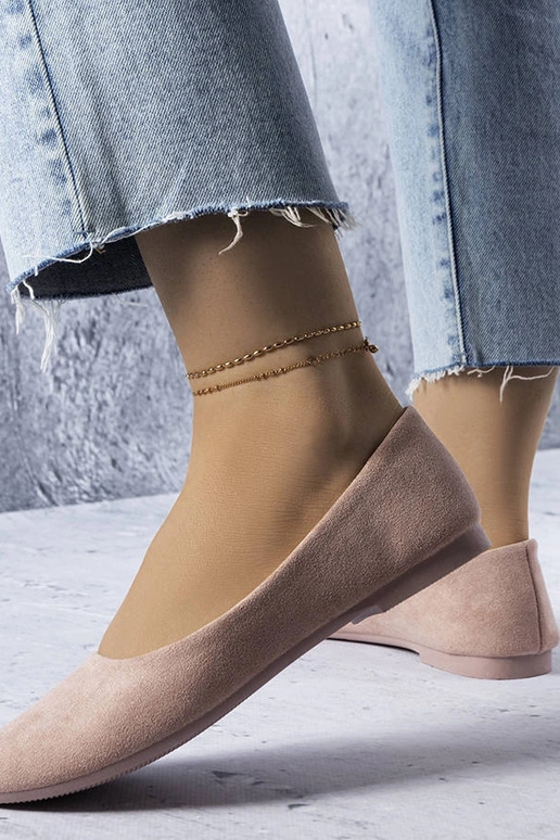 Bailarinas rosa com palmilha de couro...