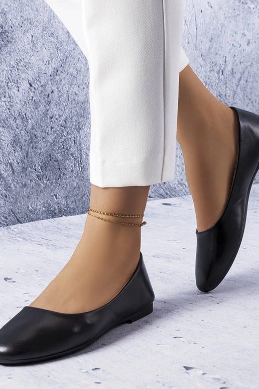 Bailarinas pretas com palmilha de...