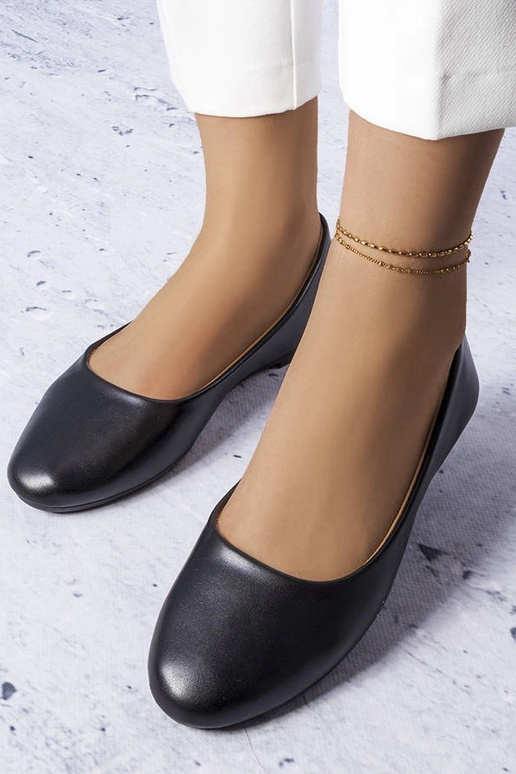 Bailarinas pretas com palmilha de...