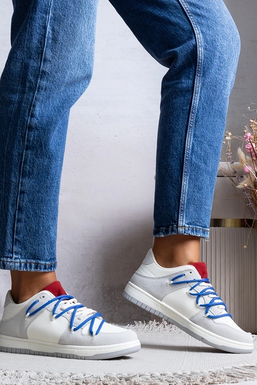 Tênis feminino cinza cadarço Arcobaleno