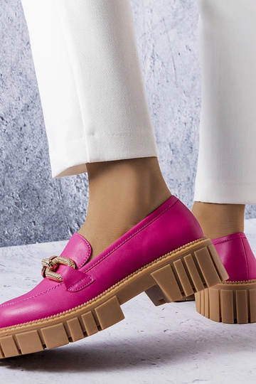 Sapatos oxford rosa com decoração dourada, "Adriney" 2