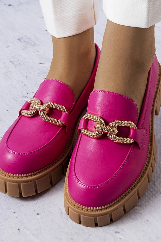 Sapatos oxford rosa com decoração...