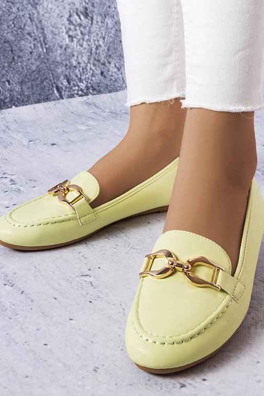 Mocassins verdes com fivela, "Sauvé"