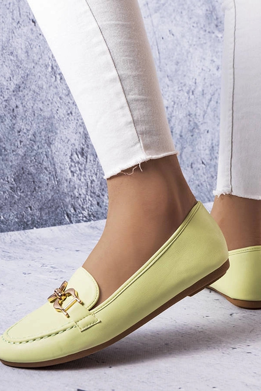 Mocassins verdes com fivela, "Sauvé"