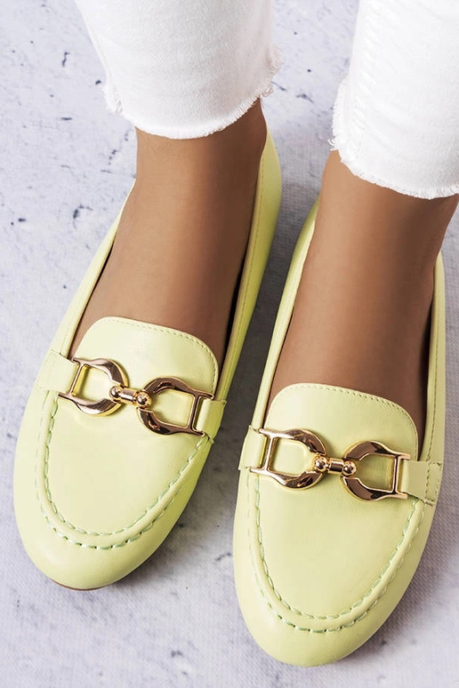 Mocassins verdes com fivela, "Sauvé"