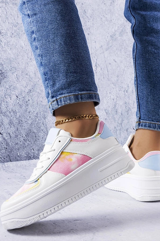 Sapatos plataforma Heloise brancos e...