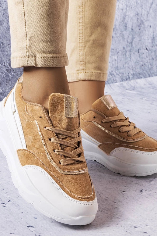 Tênis de camurça sintética bege Dupuis