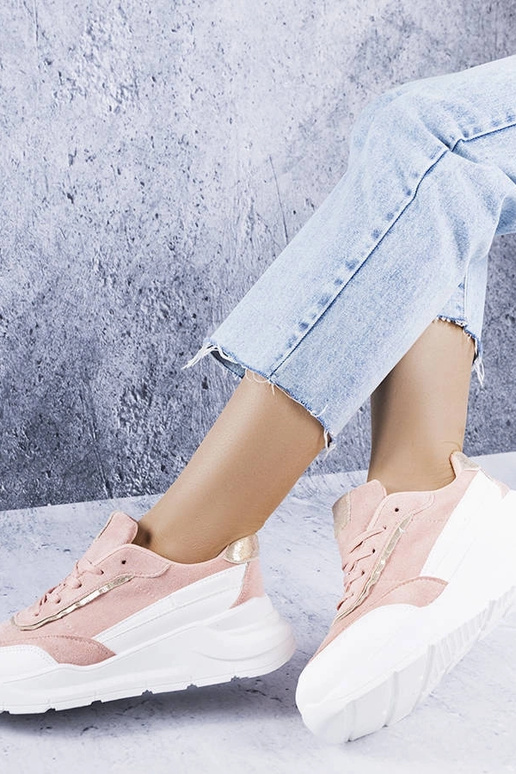 Tênis rosas de camurça sintética Dupuis