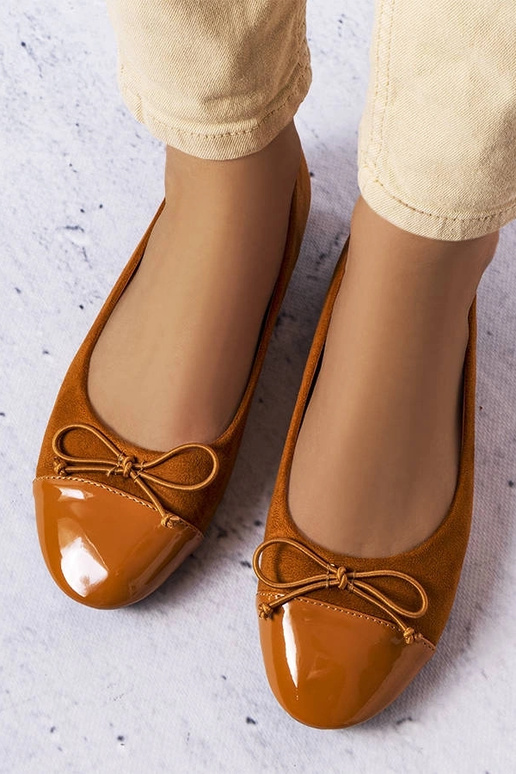 Sapatilhas de balé marrom com bico de...