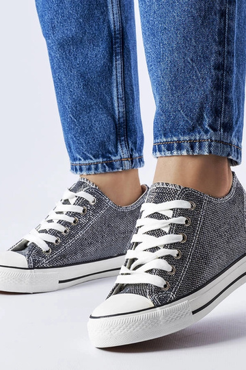 Tênis Crete wedge preto com... 2