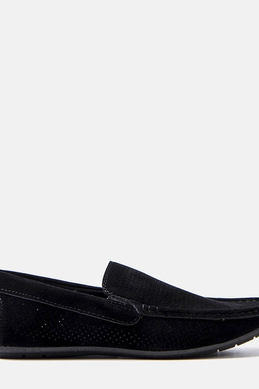 Mocassins masculinos pretos com...