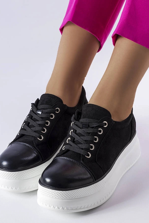 Sapatos de plataforma pretos,...