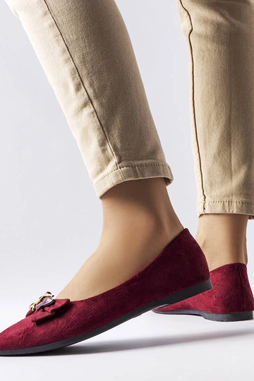 Jetté Burgundy Bailarinas Bico Fino 2