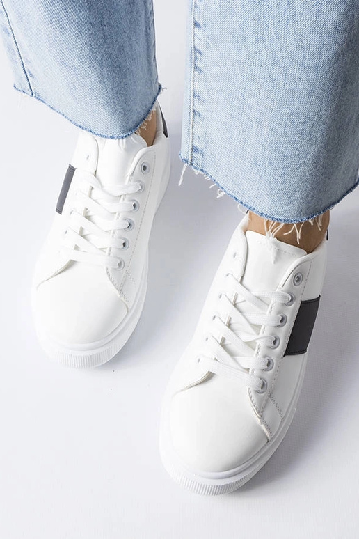 Tênis branco com tira preta Aurélie