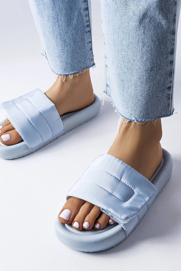 Chinelos azuis com fecho de velcro Aleron