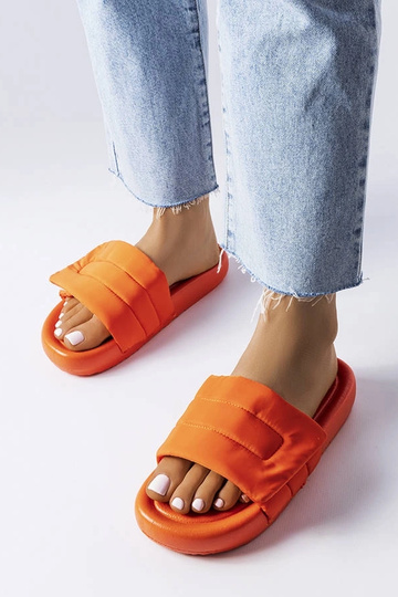 Chinelos Aleron laranja com velcro
