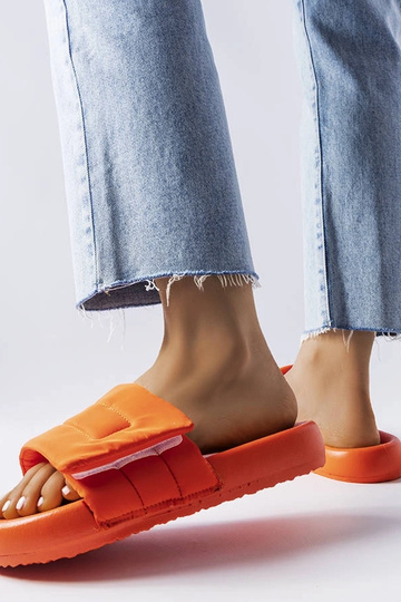 Chinelos Aleron laranja com velcro 2