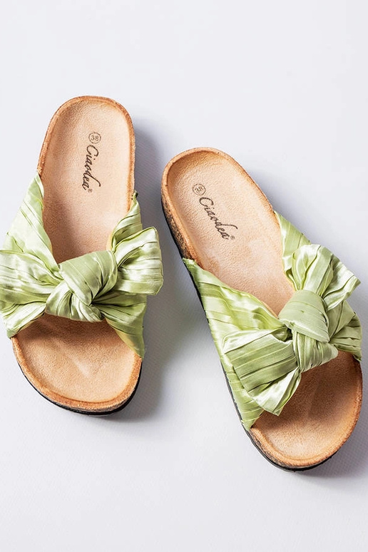 Chinelo verde com laço da Duplanty Chinelo verde com laço da Duplanty