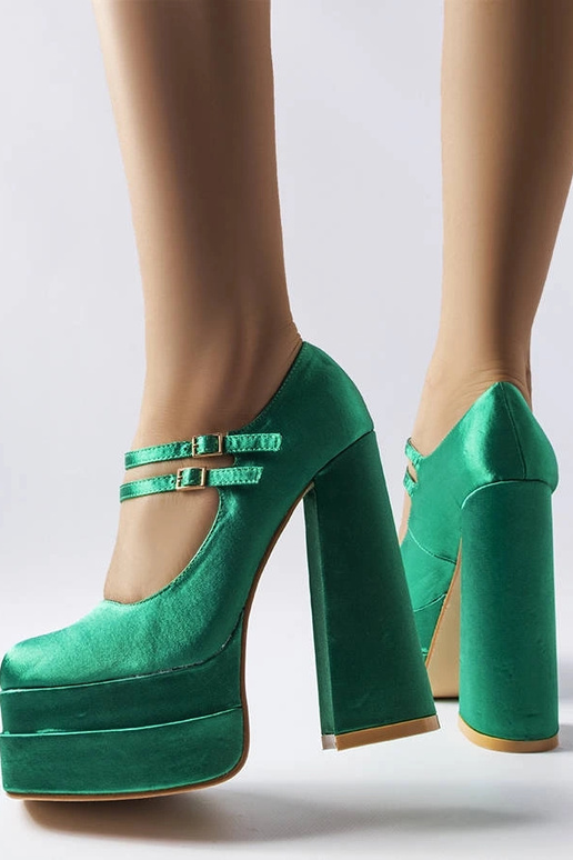 Sapatos de salto alto verde Gabriel