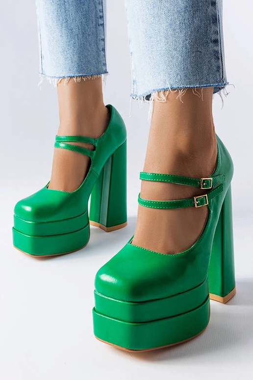 Sapatos de salto alto Chouinard verdes