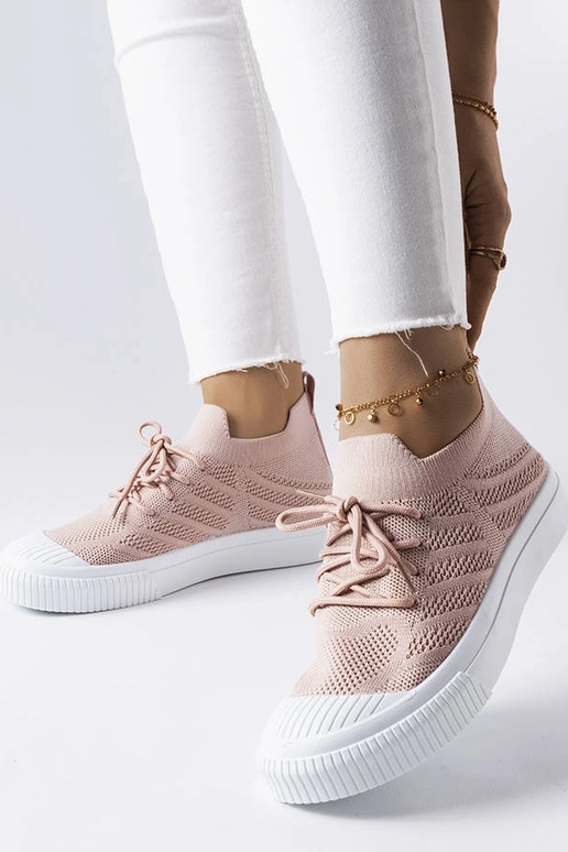 Sapatos rosa de material elástico,... Sapatos rosa de material elástico,...